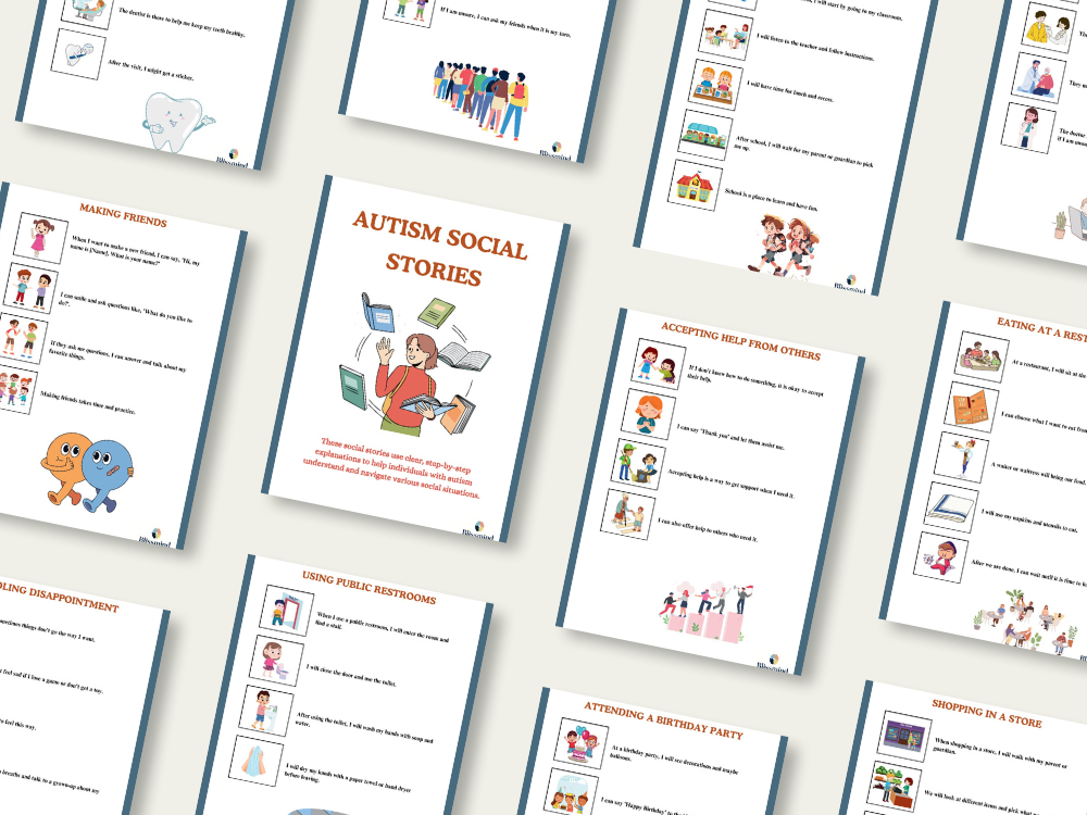 Autism Social Stories: Digital Worksheet Set (15 Worksheets, 21 pages)