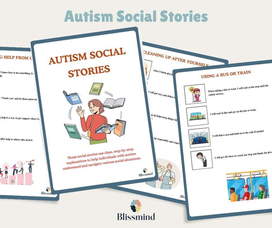 Autism Social Stories: Digital Worksheet Set (15 Worksheets, 21 pages)