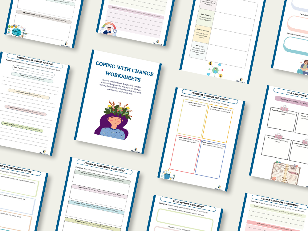 Coping with Change Worksheets – Digital Download (15 Sheets)