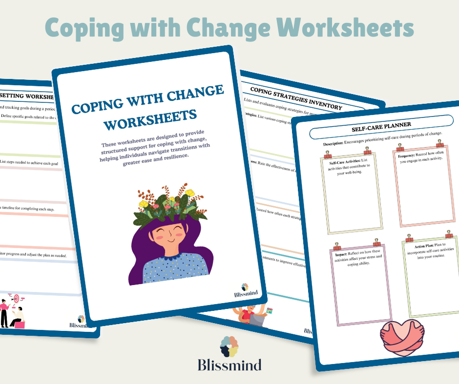 Coping with Change Worksheets – Digital Download (15 Sheets)