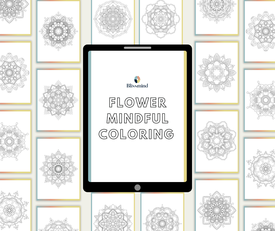 Flower Mindful Coloring (15 Sheets)