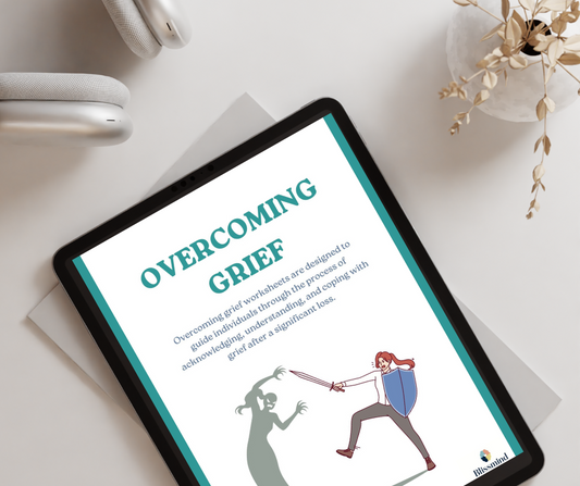 Overcoming Grief Worksheets: Digital Worksheet Set (15 Worksheets, 36 pages)