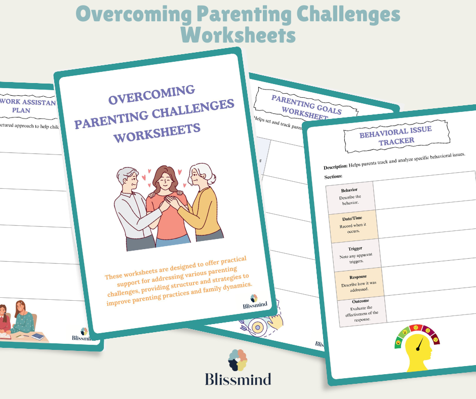 Overcoming Parental Challenges: Digital Worksheet Set (15 Worksheets, 31 pages)