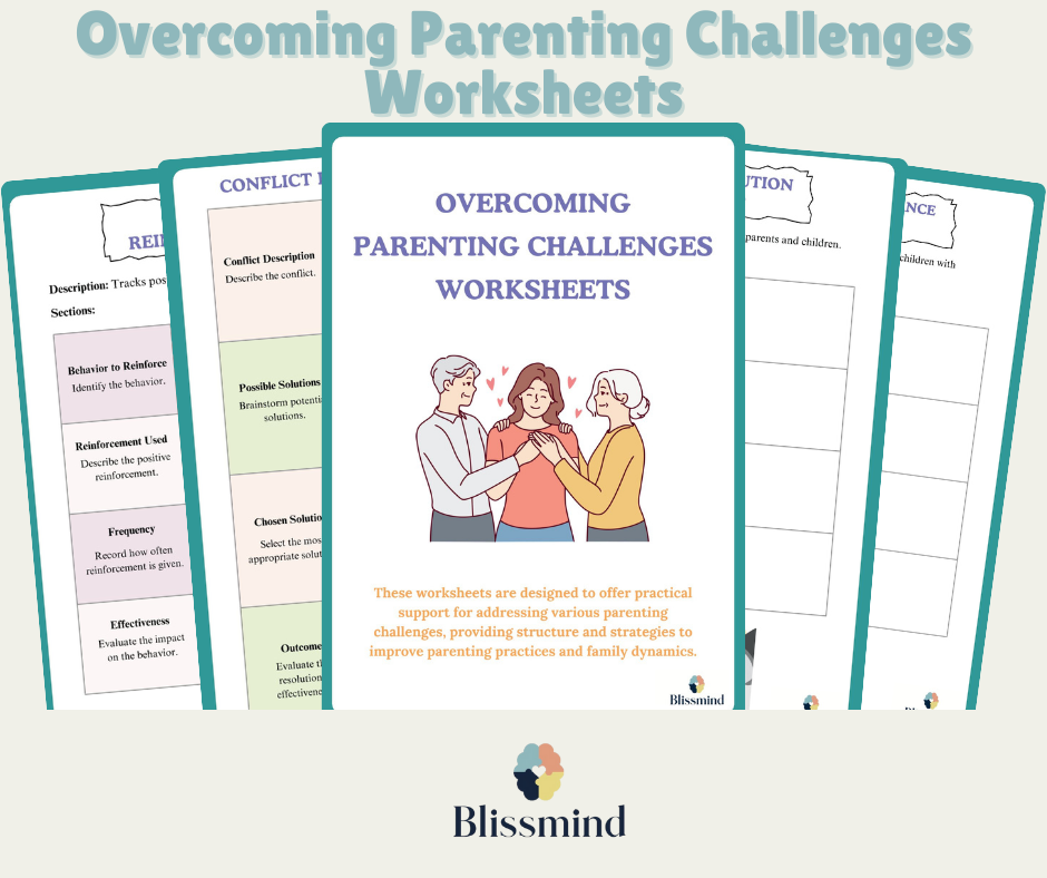 Overcoming Parental Challenges: Digital Worksheet Set (15 Worksheets, 31 pages)