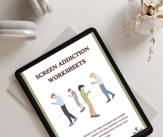 Screen Addiction Worksheets: Digital Worksheet Set (15 Worksheets, 31 pages)