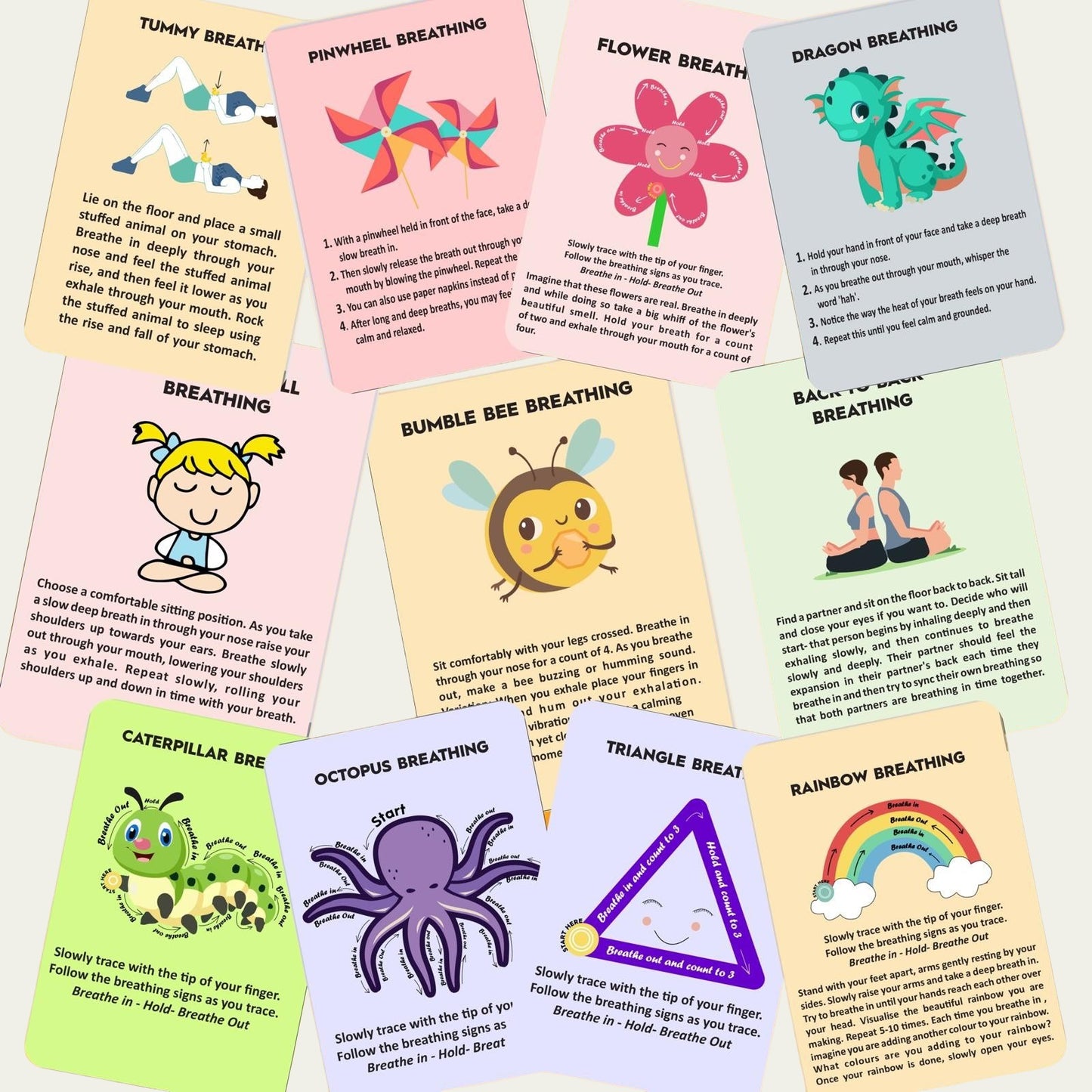 Mindfulness Breathing Cards